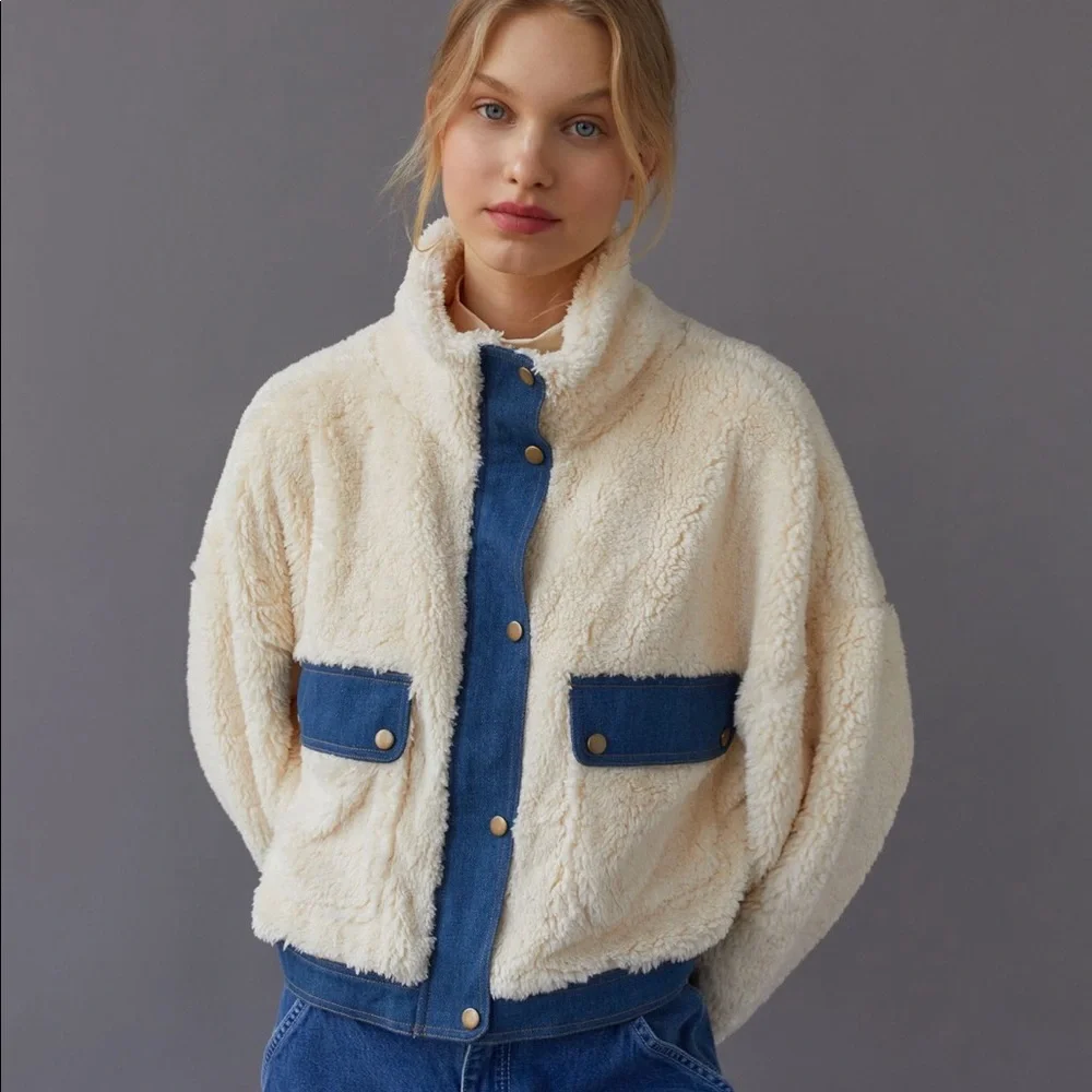#82 CLOSEOUT FIRM 🌸New! Urban Outfitters Cozy Sherpa Jacket NWT - Picture 5 of 7